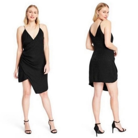 CUSHNIE for Target Black Leopard Print Gathered Asymmetrical Dress - Picture 10 of 10